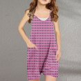 thumbnail image 2 of SHTXOZHI Girls Casual Jumpsuits Sleeveless V Neck Print Loose Romper with Pockets Short Overalls, 2 of 3