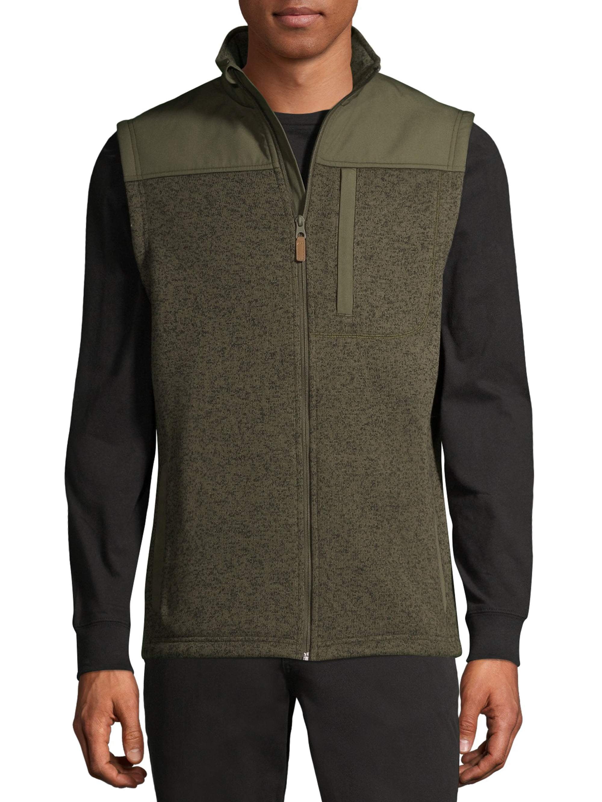 Men's and Big Men's Sweater Fleece Vest, up to Size 5XL