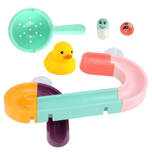 Juguetes de baño para niños, bolas de agua, pistas para niños, montaje DIY, juguete de pared para baño, cascada, relleno, juego de desarmar, regalo de ducha para niños y niñas