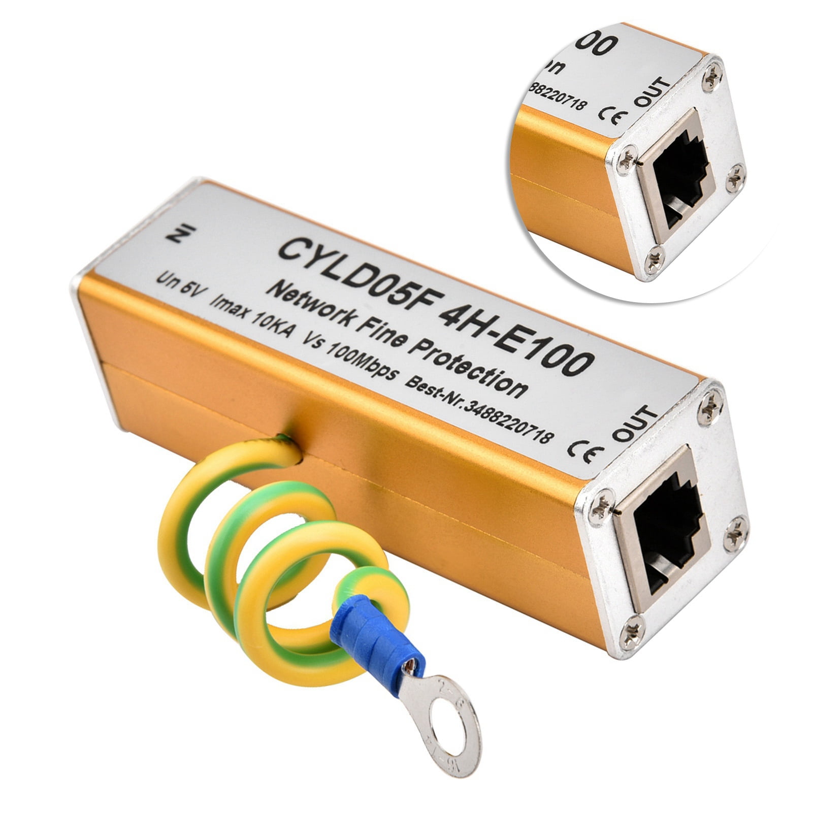 Ethernet Surge Protector, Whole House Surge Protector Whole Home Surge Protector Thunder Lighting Arrester  5V for Ethernet