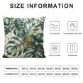 thumbnail image 5 of SHERONV Marble Table Green Leaf Pattern Gold Accents Graphic Decorative Throw Pillow Cover for Home Living Room Sofa Couch - 1PC 12x12in, 5 of 5