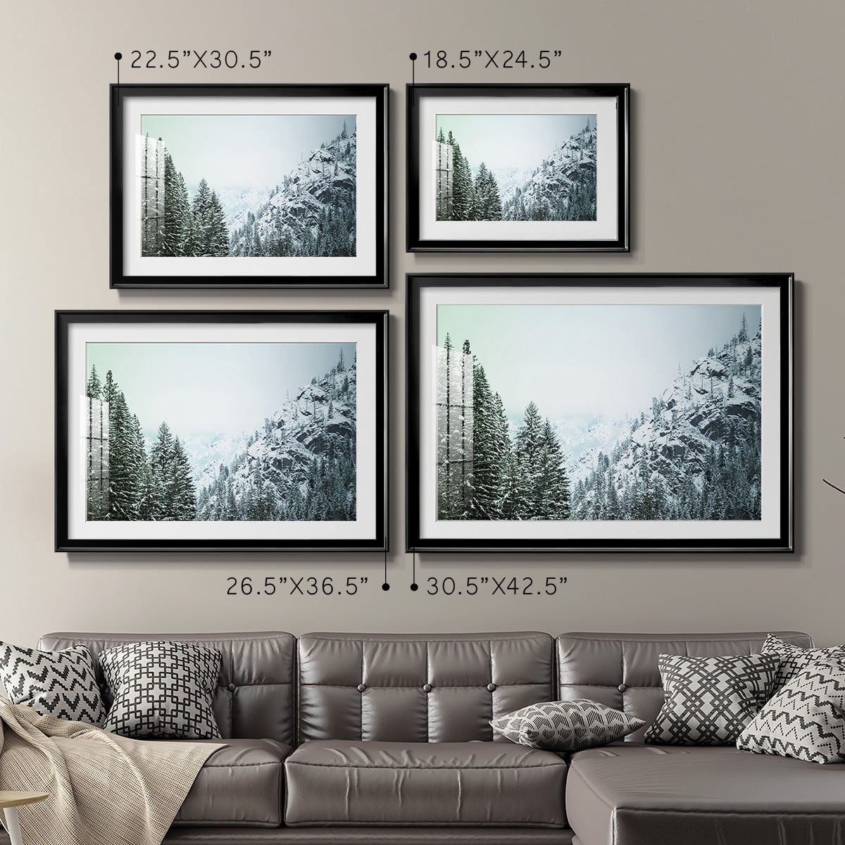 Snowfall in Cascadia II V1 Premium Framed Print - Ready to Hang