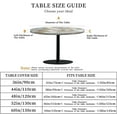 thumbnail image 2 of Round Fitted Tablecloth with Elastic Edge Design Table Cover Waterproof Stain-Resistant Wipeable Table Cloth Best for 38"-42" Round Tables Marble, 2 of 4