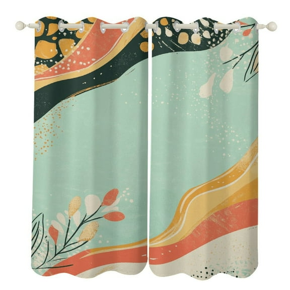 Bohemian Mandala (121) 2 Panels 3D Printing Pattern Curtain for Bedroom Living Room Kitchen Window Decoration Home