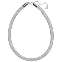 Swarovski Stardust Deluxe Clear Crystal Fishnet Tube Necklace for Women 5180944