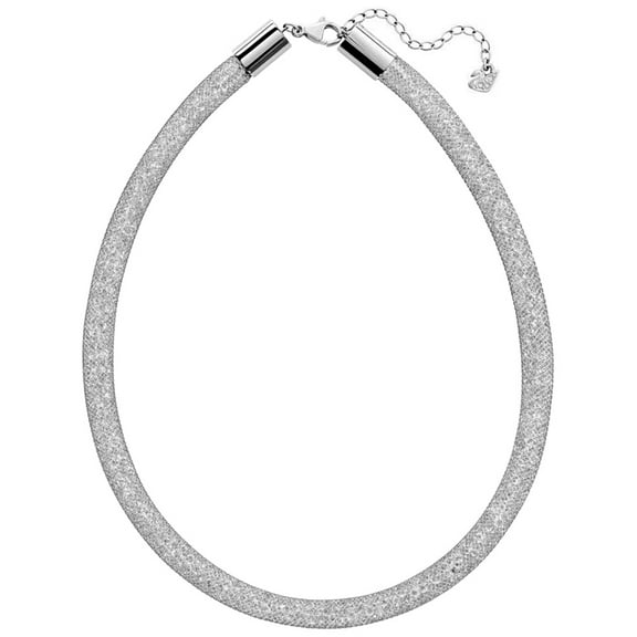 Swarovski Stardust Deluxe Clear Crystal Fishnet Tube Necklace for Women 5180944