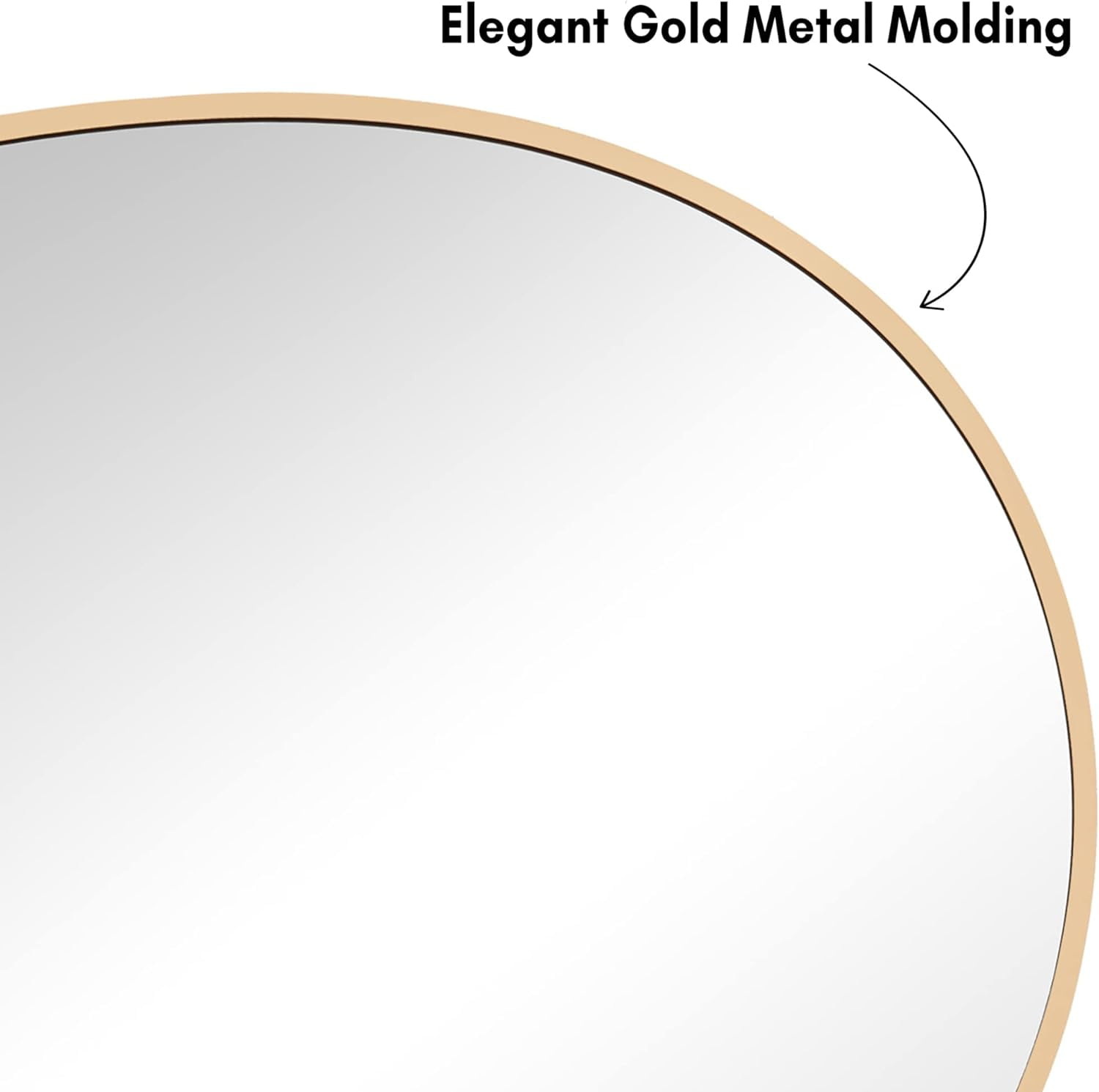 Americanflat Framed Gold Round Mirror 20" - Circle Mirror for Bathroom, Bedroom, Entryway, Living Room - Large Circular Mirror for Wall Decor