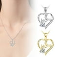 thumbnail image 5 of GHSOHS Necklaces for Women Rose Gold Necklaces for Women Choker Jewelry Chain Necklaces Mom Heart Engraved Diamonds Necklace Mother'S Day Gift Necklace Adornment Charm Beautiful Heart Moving Gift A, 5 of 5