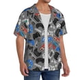 thumbnail image 2 of Fotbe Video Game Camisa Estampada de Manga Corta para Hombre, Casual de Verano, Estilo Playero, Sin Arrugas-Small, 2 of 5