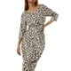 thumbnail image 4 of TRKIYQC Vestido de Mujer Leopardo/Flor/Diseño de Color Sólido Mangas 3/4 Cuello Redondo Casual Vestido Transpirable TRKIYQC moderno, 4 of 9