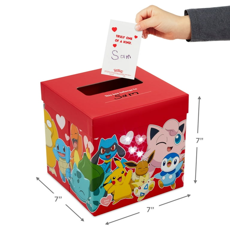 Pokmon Full of Adventure Kids Classroom Valentines Set With Cards and Light-Up Mailbox With Sound