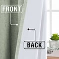 thumbnail image 6 of H.VERSAILTEX Contemporary Faux Linen 100% Blackout Back Tab/Rod Pocket/Hook Belt Thermal Insulated Curtain Sets for Bedroom, 2 Panels, 52"x 84", Sage, 6 of 6