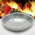 thumbnail image 5 of HomeLife 50Pcs Disposable Round Aluminum Foil BBQ Food Tray Container Non-stick Baking Pan, 5 of 13
