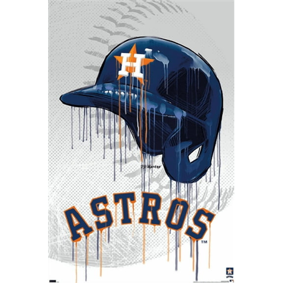 MLB Houston Astros - Drip Helmet 22 Wall Poster, 22.375" x 34"