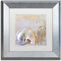 Trademark Fine Art "Painted Sea IV" Canvas Art by Color Bakery White Matte, Silver Frame