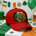 thumbnail image 6 of St Patricks Day Hat,Saint Patricks Day Hat,Unisex St. Patrick's Shamrock Art Print Hat Irish Celtic Ireland Baseball Cap,Vintage Shamrock Baseball Cap, Distressed Embroidered Clover Hat(Red), 6 of 6