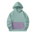 thumbnail image 4 of Zwiiyzr Kids Oversized Hooded Sweatshirt Kids Hoodies Trendy Long Sleeve Pullover Tops 4-14 Years for Girls and Boys Green, 4 of 8
