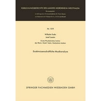 Exaktwissenschaftliche Musikanalyse, (Paperback)
