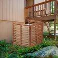 thumbnail image 5 of CAMSCH 3-Panel Outdoor Wood Privacy Fence, 3-Section Privacy Screens, Air Conditioner Fence Panels Trash Can Fence Pool Equipment Enclosure for Garden, Patio, Landscaping, 32" W x 38" H, Brown, 5 of 11