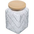thumbnail image 1 of Minkissy 1Set Glass Canisters With Wood Lids For Kitchen Organization 11.8x3.5x3.3in, 1 of 6