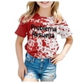 thumbnail image 1 of 2DXuixsh Vêtements pour Filles Enfants T-Shirt Rétro Imprimé Manches Courtes Col Rond Décontracté Ample Basique Hauts Vêtements Bébé Fille Rouge Taille 110, 1 of 5