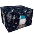 thumbnail image 1 of EREHome Space Galaxy Storage Bag Clear Window Storage Bins Boxes Large Capacity Foldable Stackable Organizer With Steel Metal Frame For Bedding,Clothes,Closets, Bedrooms, 1 of 3