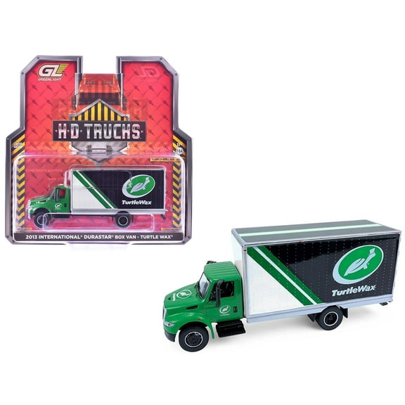 2013 International Durastar Box Van "Turtle Wax" Green "H.D. Trucks" Series 26 1/64 Diecast Model Car by Greenlight