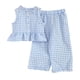thumbnail image 3 of Top de Encaje de Manga Corta con Pantalones Acampanados, Lindo Conjunto de Dos Piezas para el Conjunto de Pantalones Cortos de Bebé, Poliéster Suave para el Sueño Y el Ocio Diario, 3 of 7