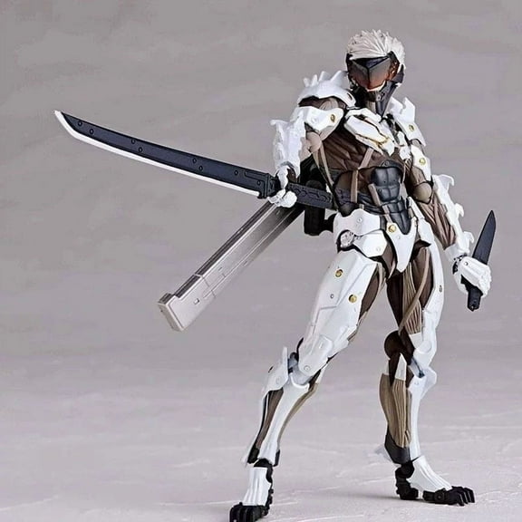 New Yamaguchi Metal Gear MGS Raiden (White Ver) Character Anime Model Statue Action Figures Desktop Ornament Popular Decorations Fan Souvenirs Creative Gift Collectable