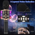 thumbnail image 3 of Micrófono de karaoke Amazmic Kids portátil Bluetooth negro dorado, 3 of 9