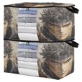 thumbnail image 2 of WOBOGO Satoru Gojo Clothes Storage 2Pack Foldable Thick Fabric Blanket Organizer Bag with Handle 24.8×16.93×16.17in, 2 of 7