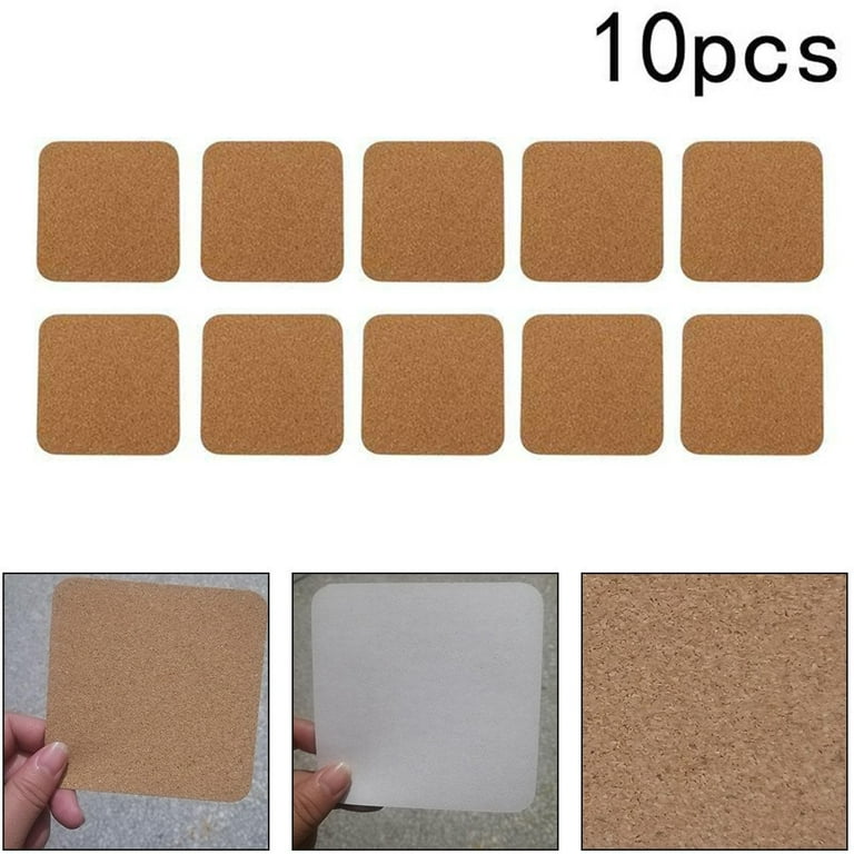 Deago 20 Pack Self-Adhesive Cork Squares 4 x 4 Inch Cork Tiles Board Mini  Backing Sheets for Coasters and DIY Crafts 