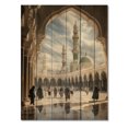 thumbnail image 3 of Designart "Madinah Medina Islam painting" Religion & Spirituality Print on Natural Pine Wood, 3 of 5