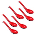 thumbnail image 6 of 6PCS Unbreakable Soup Spoons Black and Red Long Handle Serving Spoon Noodle Soup Spoons Tasting Spoon for Home Restaurant, 6 of 7