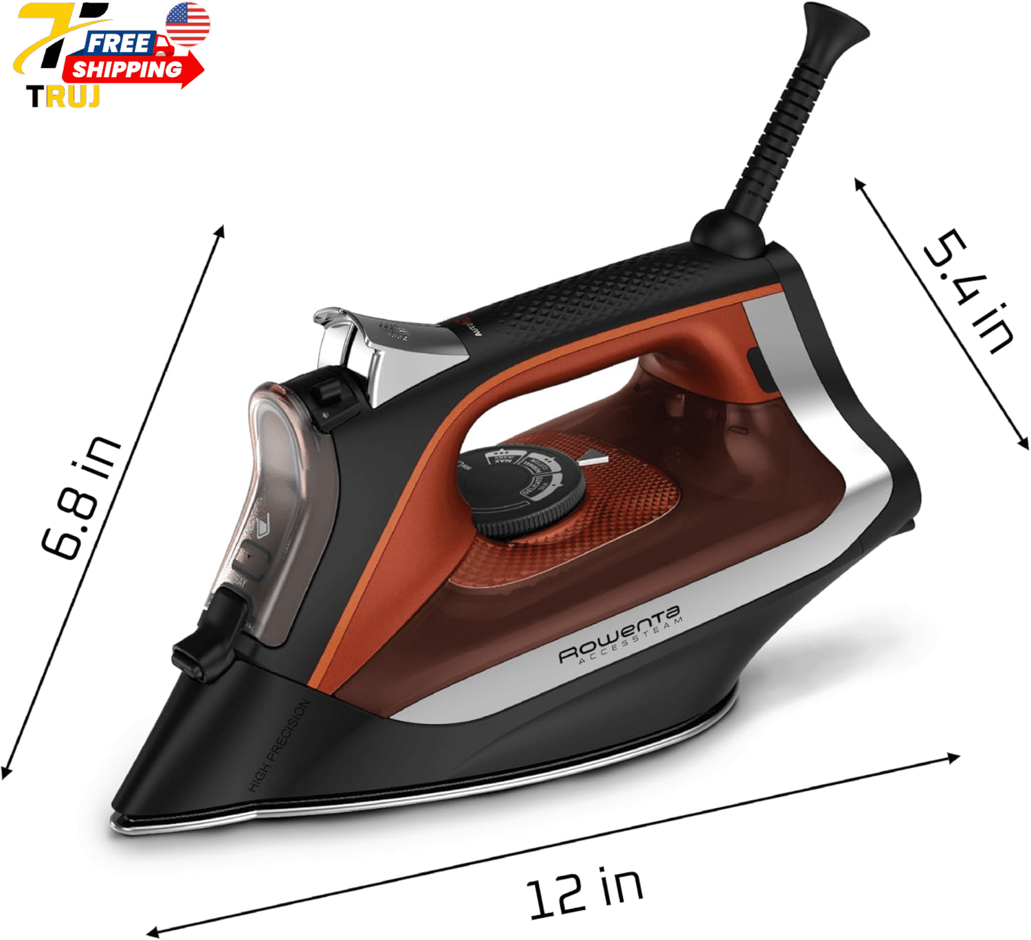 Rowenta Iron Steamer for Clothes, Stainless Steel Soleplate Steam Iron Microste