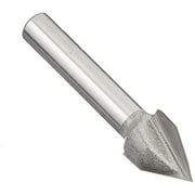 Vermont American 23119 7/16-Inch by 60-Degree Carbide Tipped V-Groove Router Bit, 2-Flute 1/4-Inch Shank