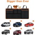 thumbnail image 4 of Car Boot Organiser Waterproof Kick Mats Seat Back Protectors, Travel Durable Foldable Multi-Pocket Cargo Net Storage (100x45cm), 4 of 4