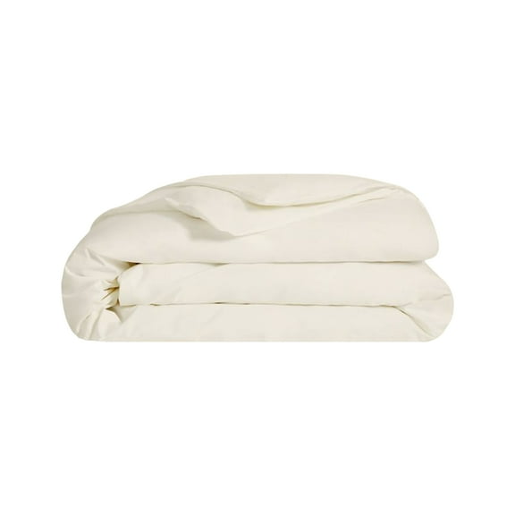 A1HC Organic Cotton Duvet Cover 300 Thread Count GOTS Certified, Soft & Silky Sateen Weave, Twin 68"x86" - Ivory