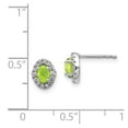 thumbnail image 4 of Primal Gold 14 Karat White Gold Diamond and Cabochon Peridot Earrings, 4 of 4