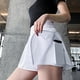 thumbnail image 4 of Pantalones cortos deportivos falsos de dos piezas para mujer, ajustados, de secado rápido, para correr, yoga, fitness, pantalones con agujero ardiente, sueltos, cintura alta, antideslumbrante, 4 of 8