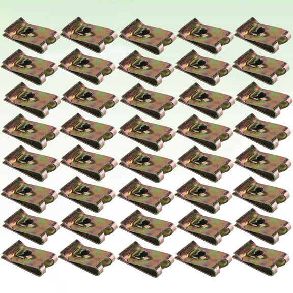 Worgeous 50pcs Motorcycle Fairing Bodywork Panel No.12 Manganese Steel U Clips Spire U Clip U Nut Fasteners