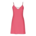 thumbnail image 6 of SMihono Vacation Dresses for Women Summer Trendy Eyelet Embroidery Mini Dress Spaghetti Strap V Neck Casual Sundress Hot Pink S, 6 of 6
