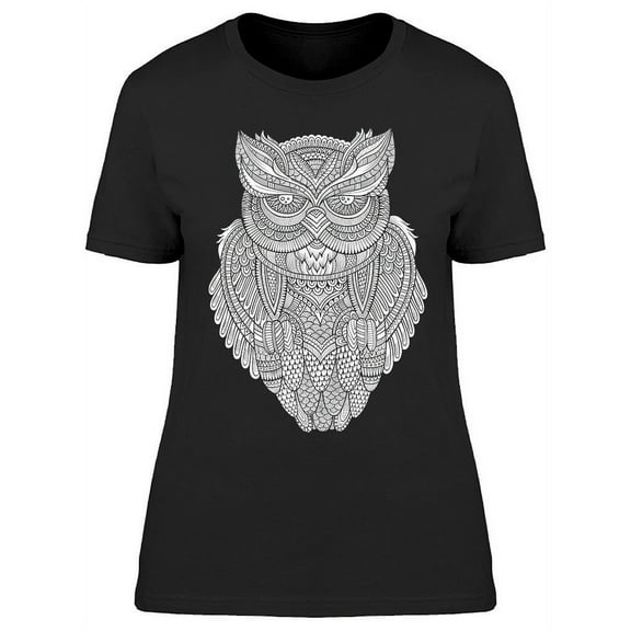 Decorative Ornamental Owl T-Shirt Women -Image by Shutterstock, Female 3X-Large