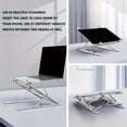 Adjustable Aluminum Laptop Stand for Desk, Dual-Layer Foldable Laptop ...
