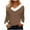 ZXRQB-Brown, variant on Merry Christmas Shirts Women Christmas Faux Fur Trim V Neck Tops Casual Loose Xmas Long Sleeve Pullover Blouses 2024 Christmas Cleaeances