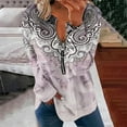 thumbnail image 2 of Dyegold Pullover Sweatshirts For Women My Orders Workout Y2k Fleece Work Hoodie Half Zip Oversized Plus Size Shirts Comfy Teen Girls Jacket Casual Winter Tops Cropped Floral Vintage Pullover Sweater, 2 of 5