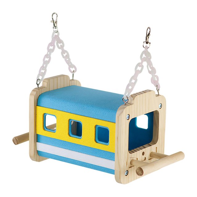 Hamaca colgante para pájaros, juguete para loros, cobertizo único, escondite, divertido nido para pájaros, cama para dormir para periquitos y cacatúas