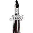 thumbnail image 4 of Endea Graduation Black/Maroon/White Mixed Color Graduation Tassel with Silver Date Drop, 4 of 8