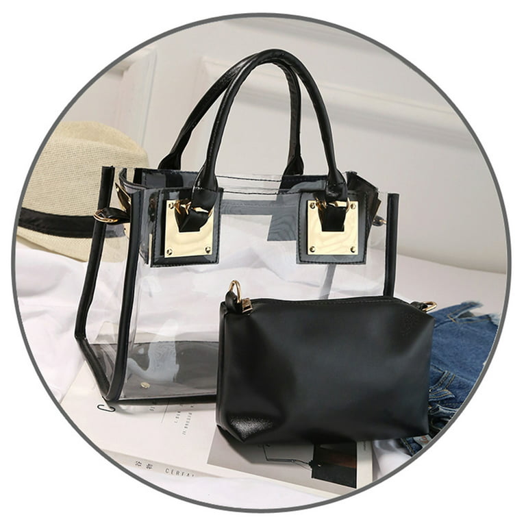 2021 Summer Transparent Pvc Jelly Bag Fashion Women's Shoulder Bag Design  Clear Underarm Shopper Bag Female Purses Handbags