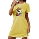 thumbnail image 1 of Camisón corto de talla grande para mujer, camisón de manga corta con estampado de pecho a la moda, camisón para mujer, 1 of 2